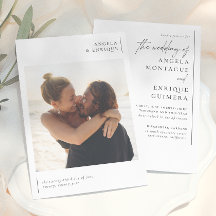 Minimal Romantic Elegant Typography Photo Wedding