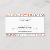 Minimal Rose Gold Virtual Assistant 名刺 (裏面)