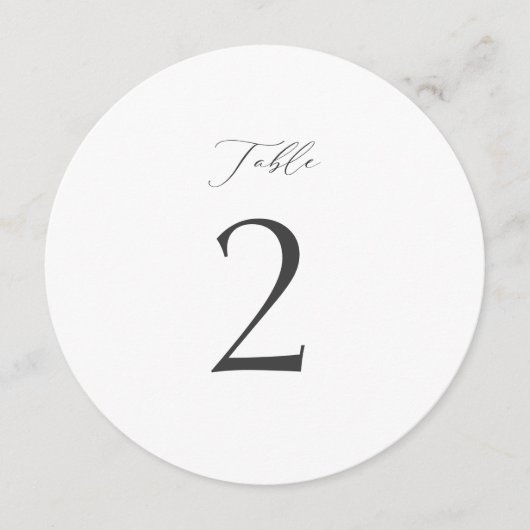 Minimal Round Table Numbers 1–19  招待状 (正面)