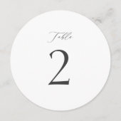 Minimal Round Table Numbers 1–19  招待状 (裏面)