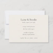 Minimal RSVP Card Elegant Simple Wedding (正面)