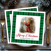 Minimal Rustic Illustration Winter Scene Napkins
