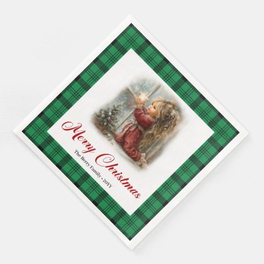 Minimal Rustic Illustration Winter Scene Napkins (コーナー)