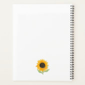 Minimal Rustic Sunflower Personalized Name Script プランナー手帳 (裏面)
