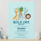 Minimal Safari Wild One Birthday  招待状