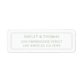 Minimal Sage Blue Return Address ラベル (正面)