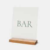Minimal Sage Green Bar アクリルサイン (傾斜)