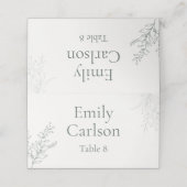 Minimal Sage Green Botanical Place Card プレイスカード (外部開封)