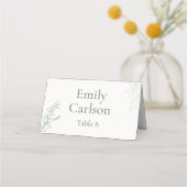Minimal Sage Green Botanical Place Card プレイスカード (裏面)