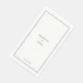 Minimal Sage Green Elegant Custom Name Wedding (コーナー)