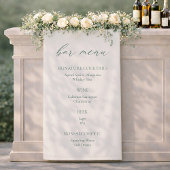 Minimal Sage Green Wedding Bar Menu Sign 横断幕