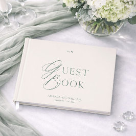 Minimal Sage Green Wedding Guest Book ゲストブック