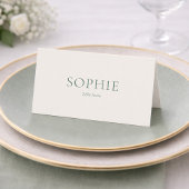 Minimal Sage Green Wedding Place Card