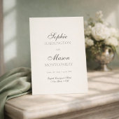 Minimal Sage Wedding Invitation 招待状