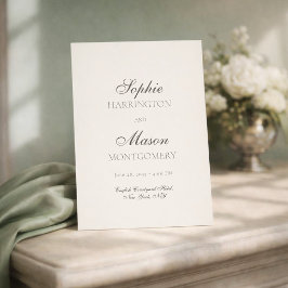 Minimal Sage Wedding Invitation 招待状