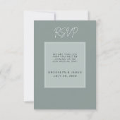 Minimal Sage Wedding RSVP Card (裏面)