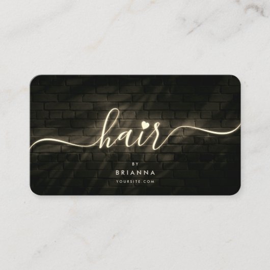 Minimal Sand Aesthetic Hair Stylist Makeup Artist 名刺 (正面)