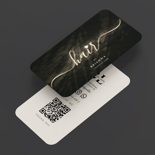 Minimal Sand Aesthetic Hair Stylist Makeup Artist 名刺