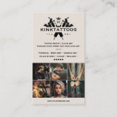 Minimal Sand Tattooist Modern Tattoo Artist Grid 名刺 (正面)