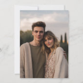 Minimal Save the Date Green Wreath 案内状 (裏面)