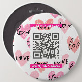 Minimal “Scan Me” QR Code, Simple Accessory 缶バッジ (正面&裏面)