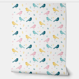 Minimal Scandi Bird Pattern Nursery 壁紙