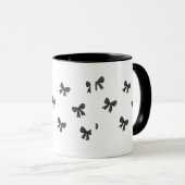 Minimal Scattered Bow Pattern Mug –Cute Aesthetics マグカップ (正面右)