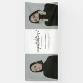 Minimal Script 2-Photo "Congrats" Graduation Party 横断幕 (縦)