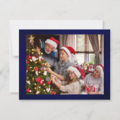 Minimal Script 6 Photo golden Merry Christmas シーズンカード (裏面)