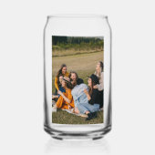 Minimal Script Bridesmaid Custom Photo Gift ガラス缶 (裏面)