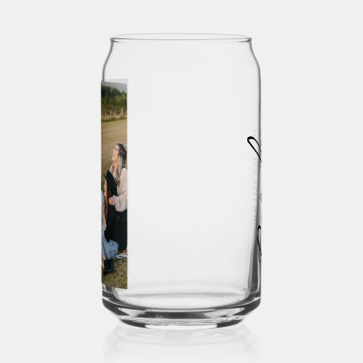 Minimal Script Bridesmaid Custom Photo Gift ガラス缶 (右)