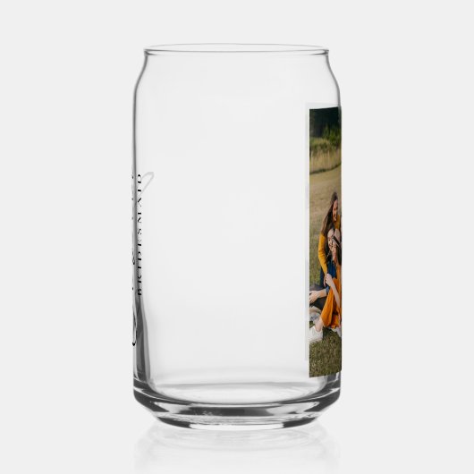 Minimal Script Bridesmaid Custom Photo Gift ガラス缶 (左)