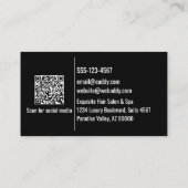 Minimal Script Calligraphy White Gray Black Custom 名刺 (裏面)