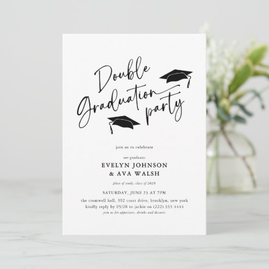 Minimal Script Double Graduation Party  招待状 (スタンド正面)