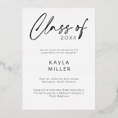 Minimal Script Graduation Foil Photo Announcement 箔招待状 (裏面)