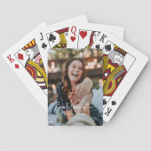 Minimal Script "Happily Ever After" Couple Photo トランプ (裏面)