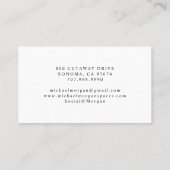 Minimal Script Monogram Home Organizer 名刺 (裏面)