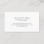 Minimal Script Monogram Luxury Realtor 名刺 (裏面)