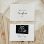 Minimal Script "One More to Adore" Baby Pregnancy 案内状