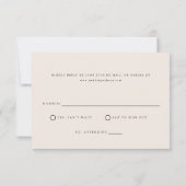 Minimal Script Photo Overlay Wedding 出欠カード (裏面)
