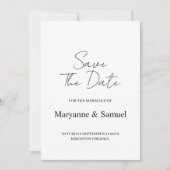 Minimal Script Photo Save the Date セーブザデート (正面)