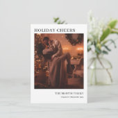 Minimal Season’s Greetings Holiday Photo Greeting シーズンカード (スタンド正面)