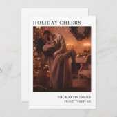 Minimal Season’s Greetings Holiday Photo Greeting シーズンカード (正面/裏面)