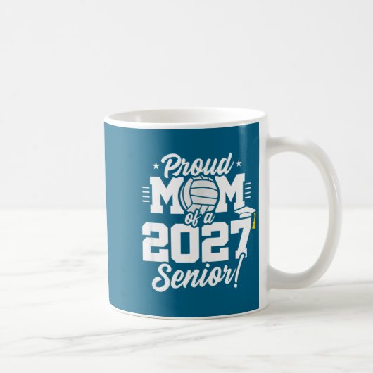 Minimal Senior Class 2027 学校バレーボール コーヒーマグカップ (右)