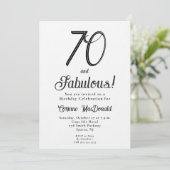 Minimal Seventy and Fabulous 70th Birthday Party 招待状 (スタンド正面)