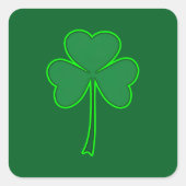 Minimal Shamrock St Patrick’s Day - Autocolante スクエアシール (正面)
