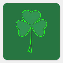 Minimal Shamrock St Patrick’s Day - Autocolante スクエアシール