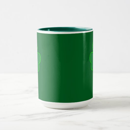 Minimal Shamrock St Patrick’s Day Shirt – caneca マグカップ (中央)