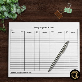 Minimal Sign In Sign Out Notepad ノートパッド