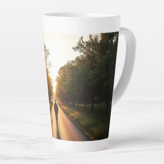 Minimal Silhouette Latte Mug カフェラテマグ (右アングル)